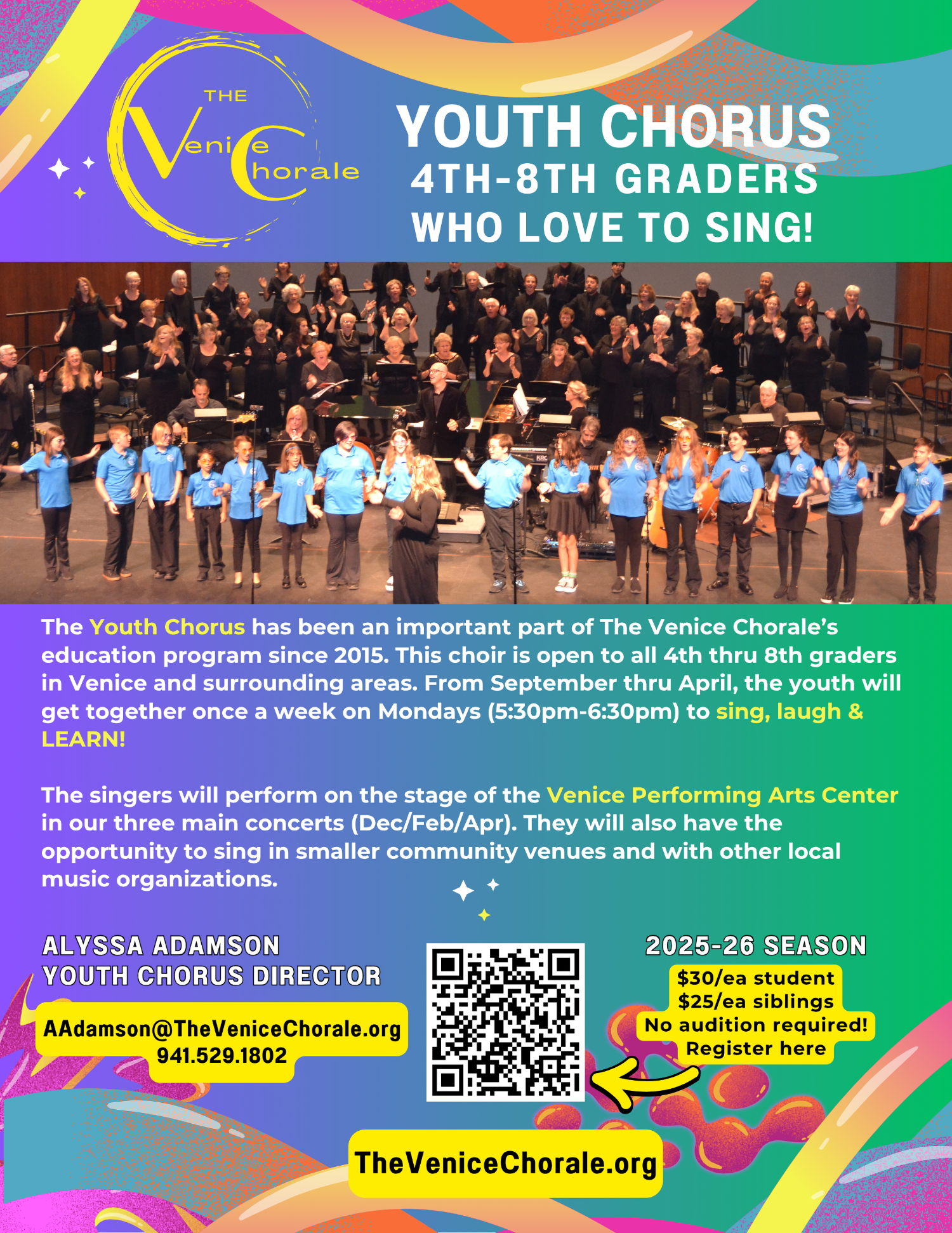 2025-26 Youth Chorus flyer